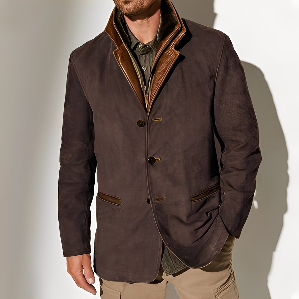 ModeGeist | Klassische Jacke mit Taschen für Herren