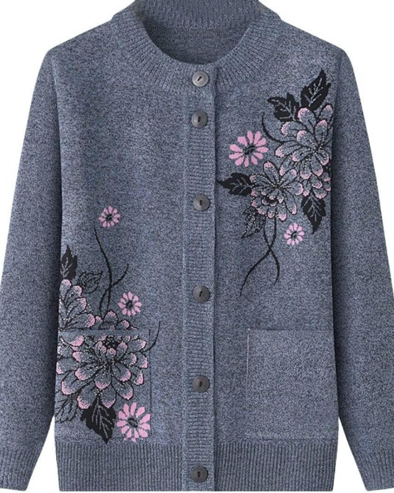 ModeGeist | Floral Charm Strickjacke