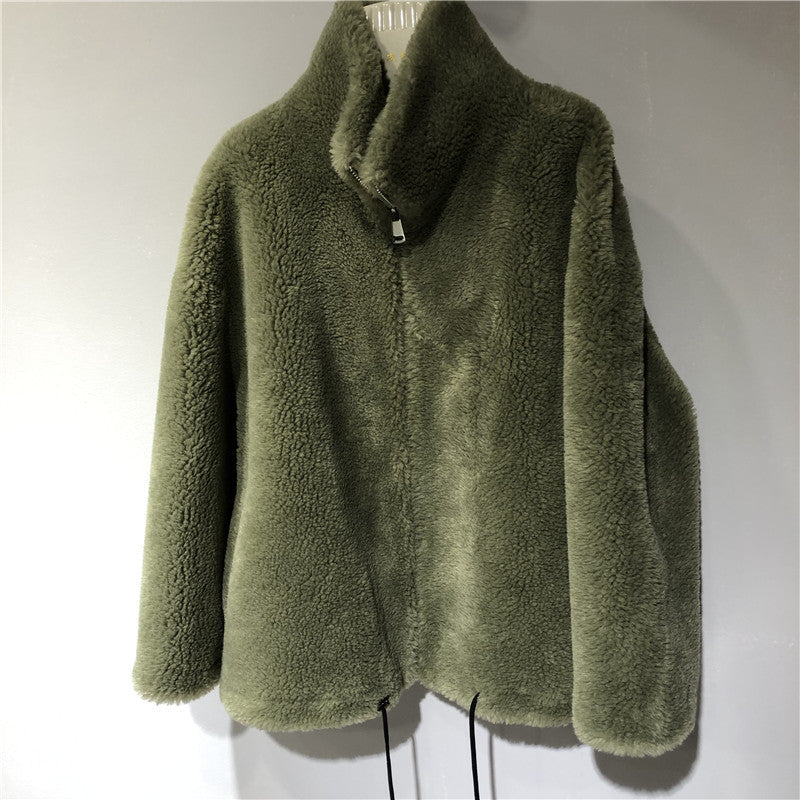 Damen gemütliche und kuschelige Fleecejacke mit hohem Kragen ModeGeist