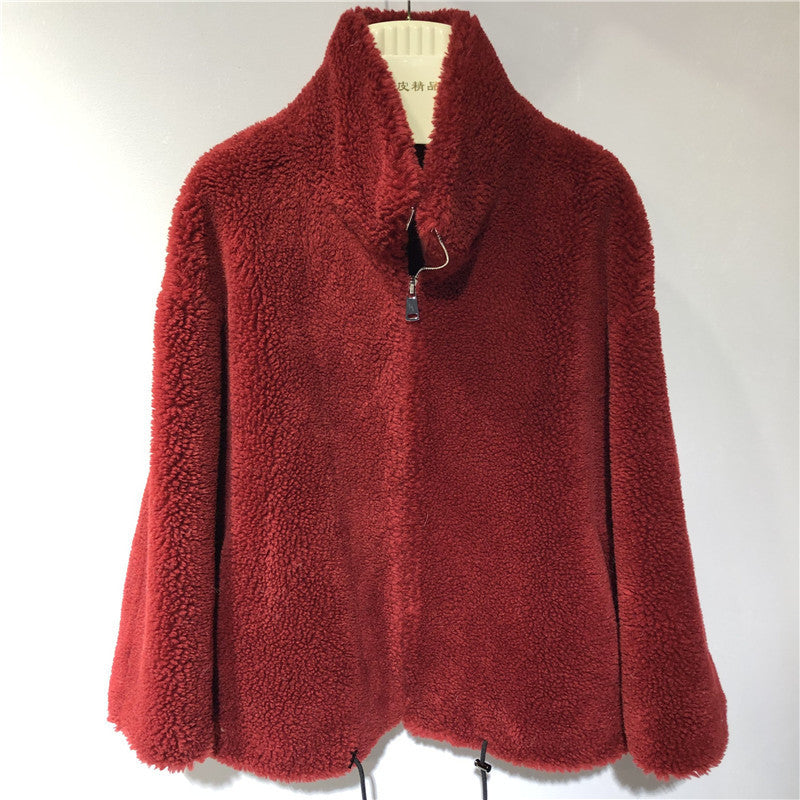 Damen gemütliche und kuschelige Fleecejacke mit hohem Kragen ModeGeist