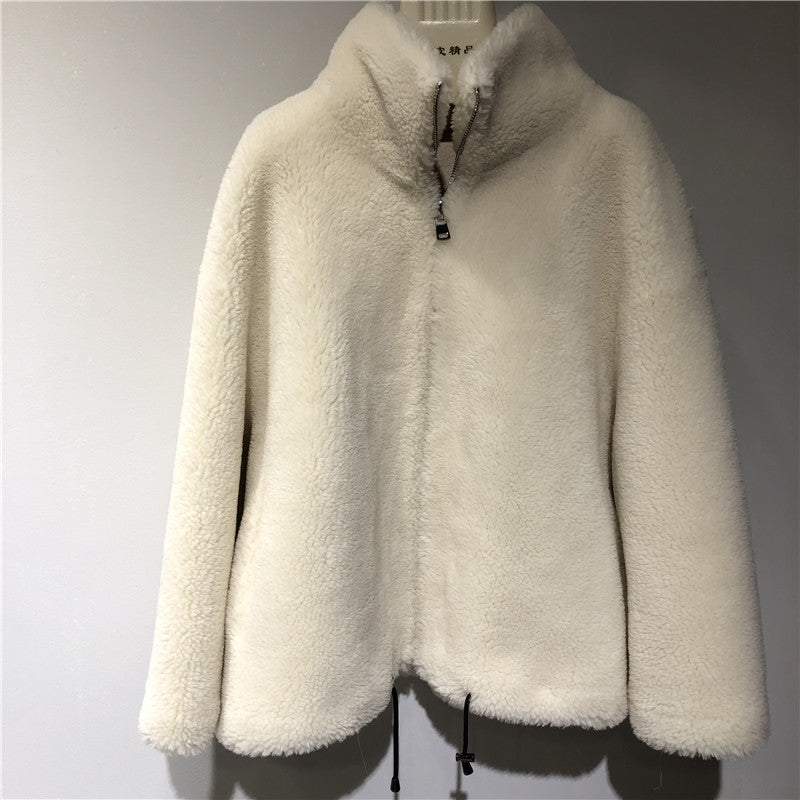 Damen gemütliche und kuschelige Fleecejacke mit hohem Kragen ModeGeist
