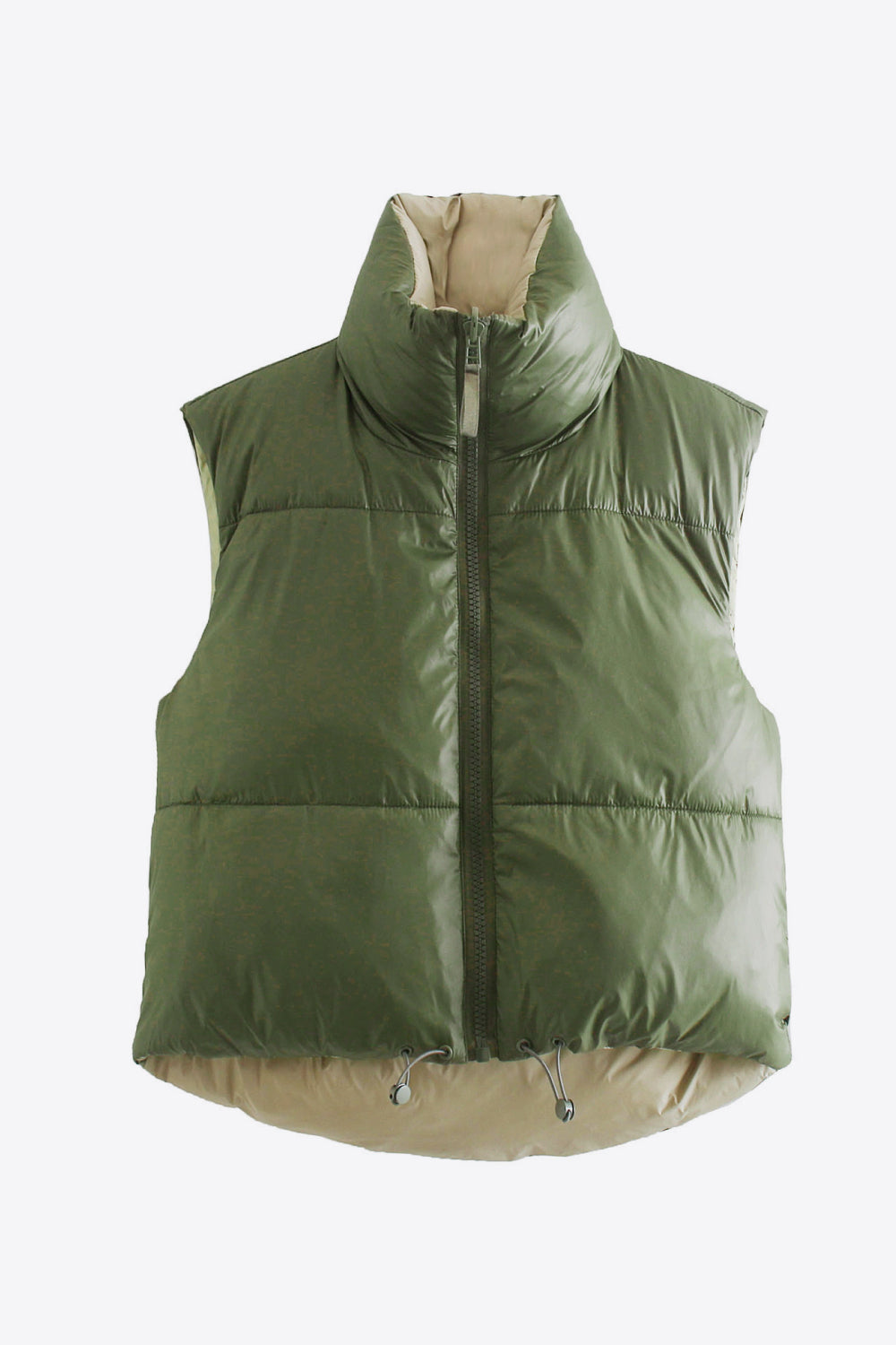ModeGeist | Zip-Up Drawstring Puffer Weste