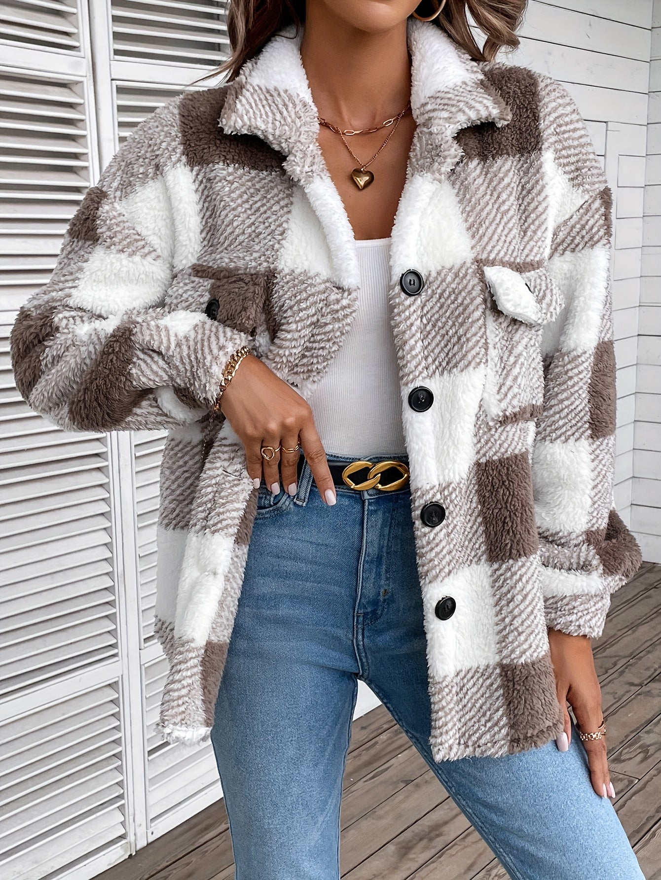 ModeGeist | Flanellhemd mit Karos Polyester Warm und Stilvoll