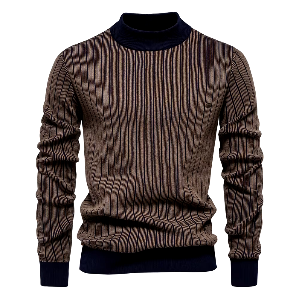 ModeGeist | Streifenpullover für Elegante Wintertage