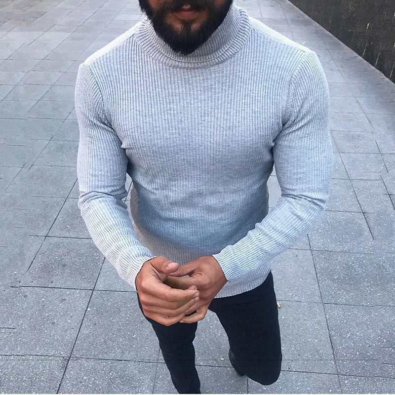 Herren Hochwertiger Strickrollkragenpullover ModeGeist