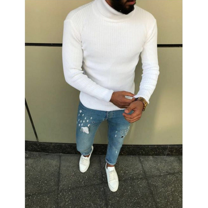 Herren Hochwertiger Strickrollkragenpullover ModeGeist