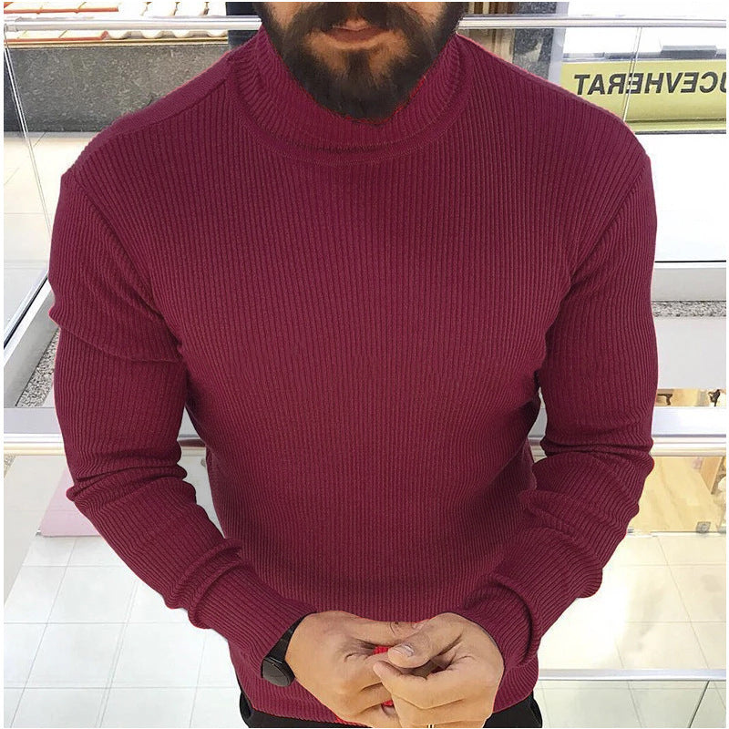 Herren Hochwertiger Strickrollkragenpullover ModeGeist