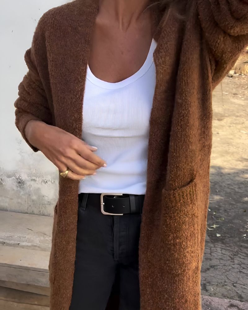 ModeGeist | Lässiger Strick-Cardigan mit Taschen