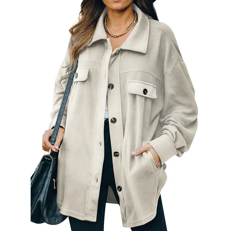 ModeGeist | Fleece-Knopf-Jacke
