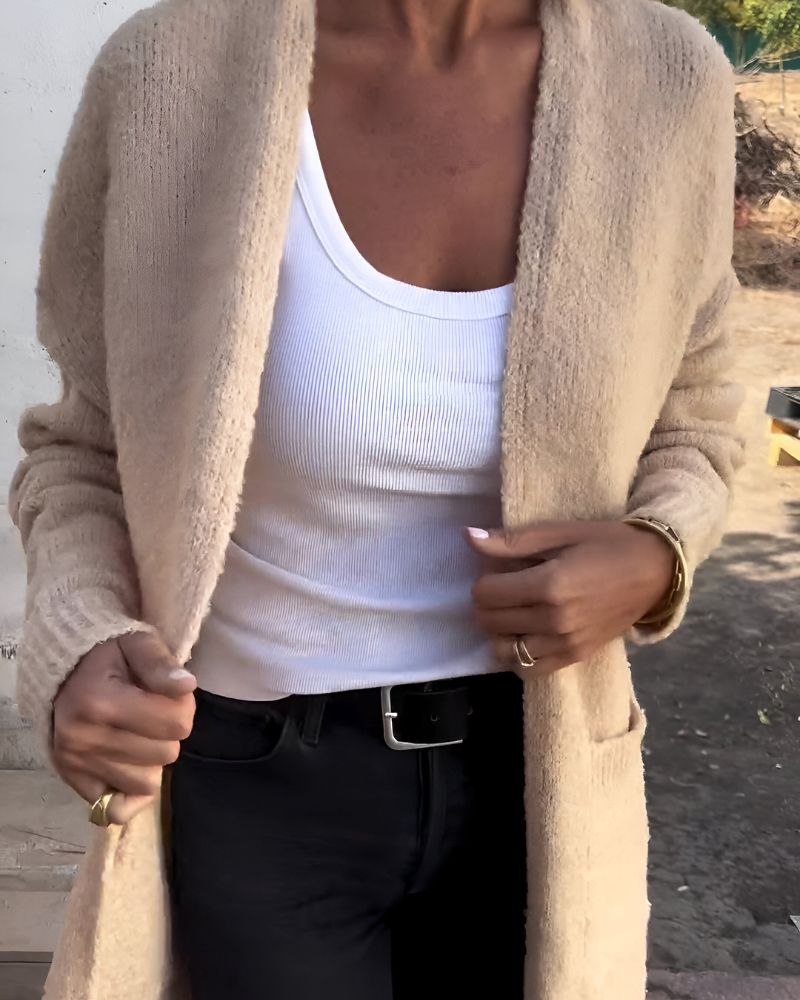 ModeGeist | Lässiger Strick-Cardigan mit Taschen