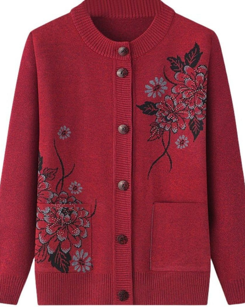 ModeGeist | Floral Charm Strickjacke