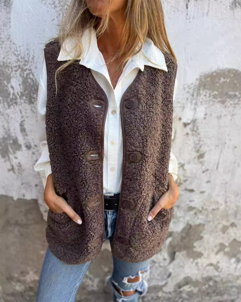 ModeGeist | Damen Winterweste Aus Weicher Wolle