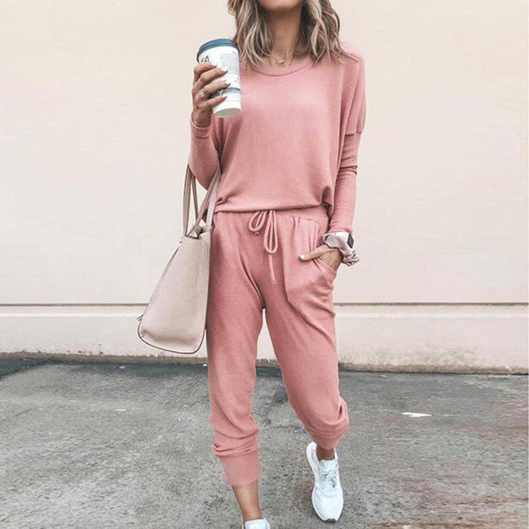 Damen Freizeit-Jogginganzug mit lässigem Schnitt und praktischen Taschen ModeGeist