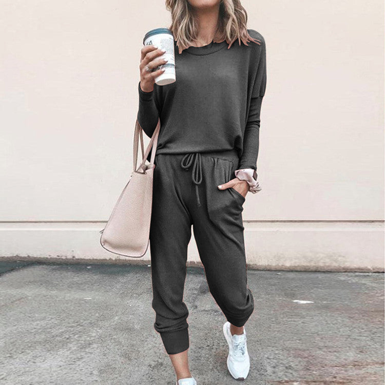 Damen Freizeit-Jogginganzug mit lässigem Schnitt und praktischen Taschen ModeGeist