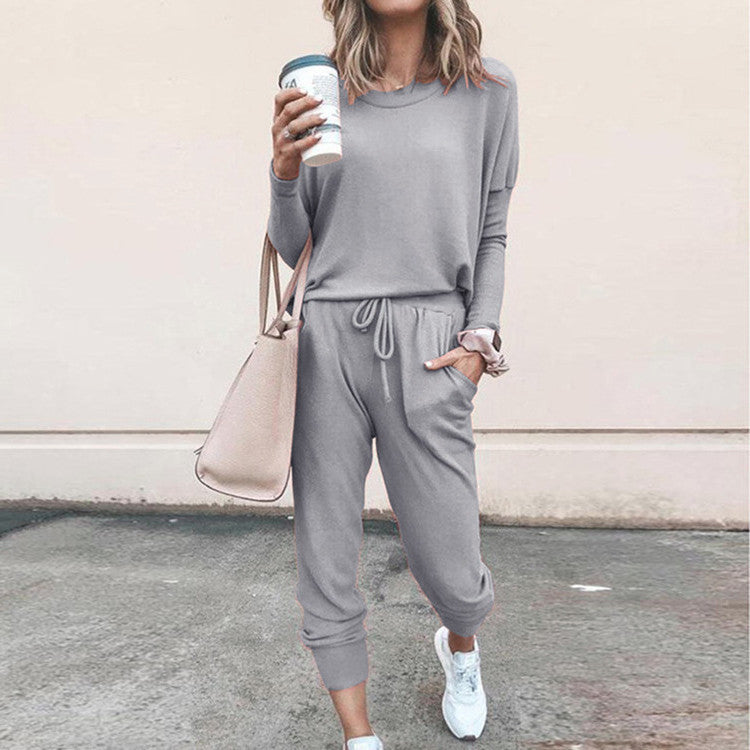 Damen Freizeit-Jogginganzug mit lässigem Schnitt und praktischen Taschen ModeGeist