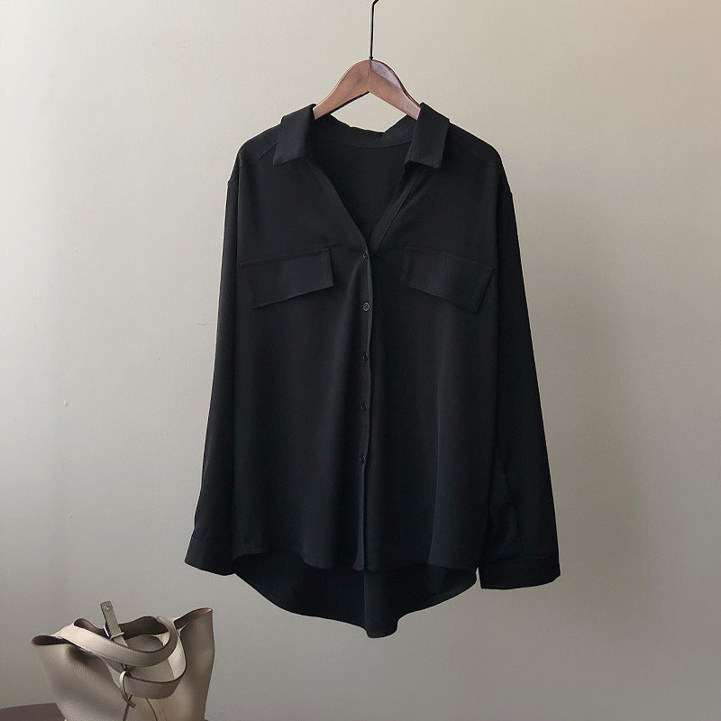 Damen Langarmshirt Einfarbig von Fudus