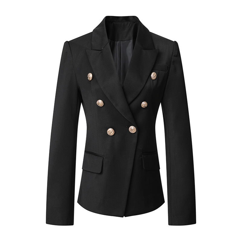 Damen Elegante Doppelreihige Blazerjacke mit goldenen Knöpfen ModeGeist