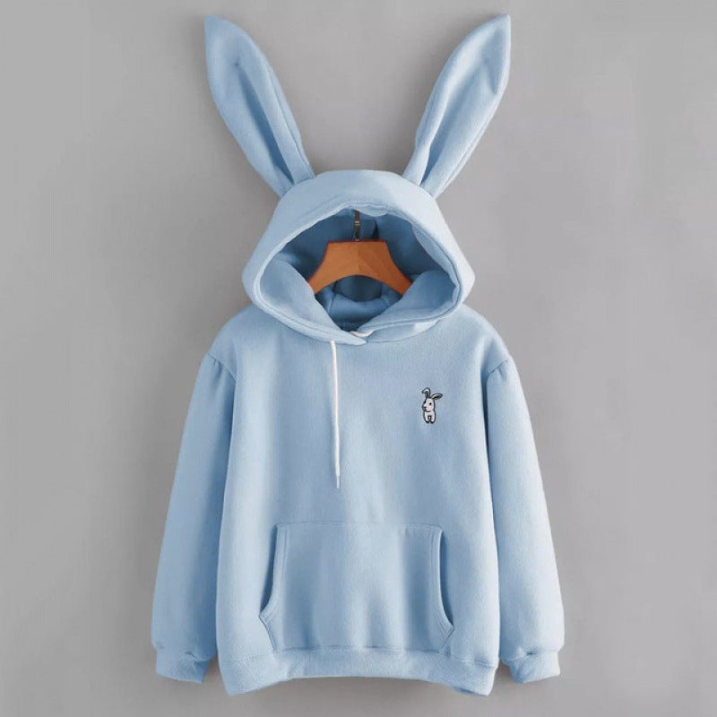 Fudus Damen Kapuzenpullover mit Hasenohren