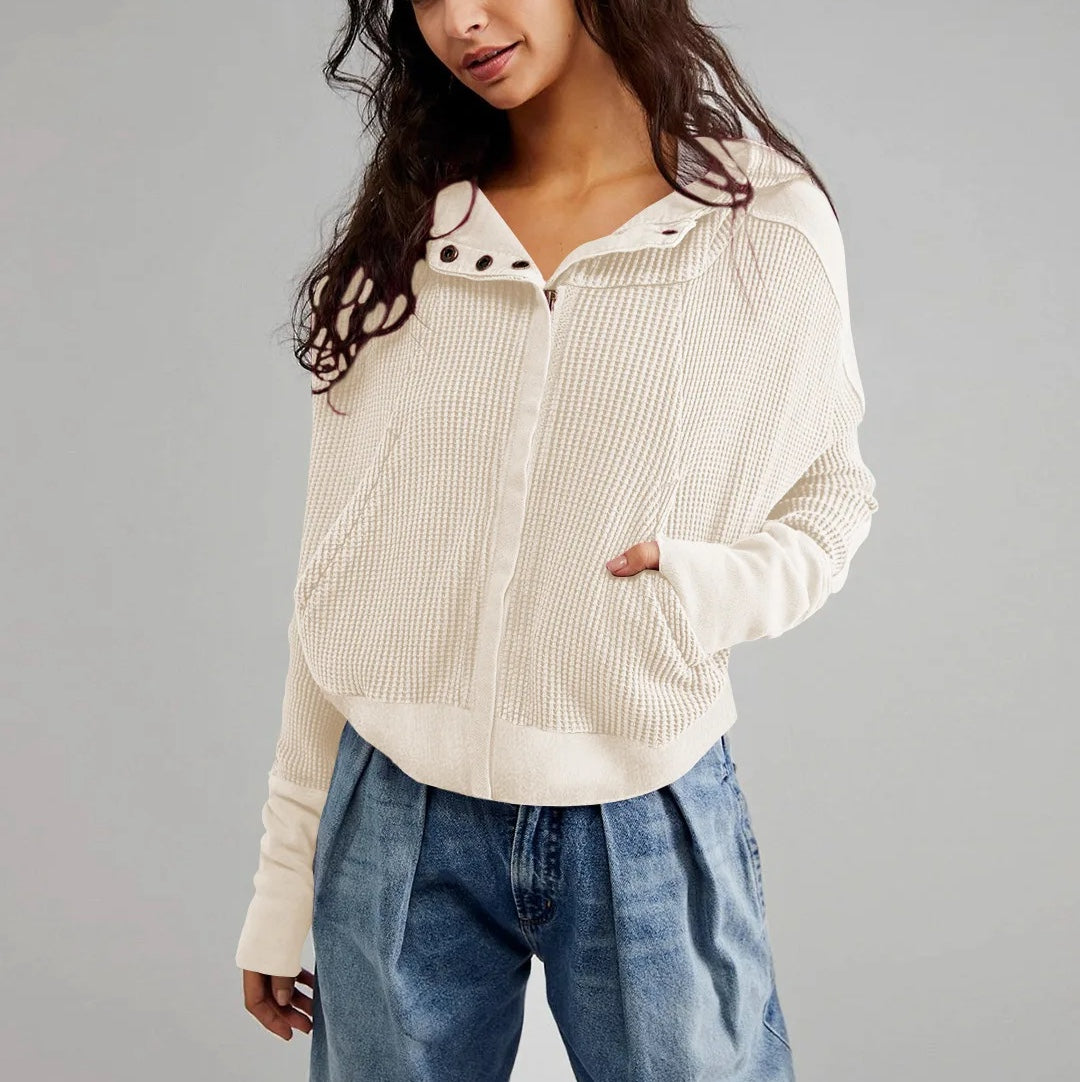 ModeGeist | Lässiger Hoodie mit Strukturiertem Gewebe Weich und Bequem Perfekt für Den Alltag