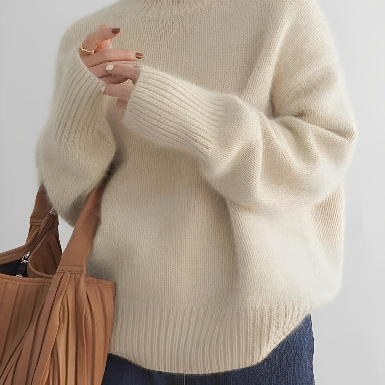 Merla: Hochgeschlossener Kaschmirpullover