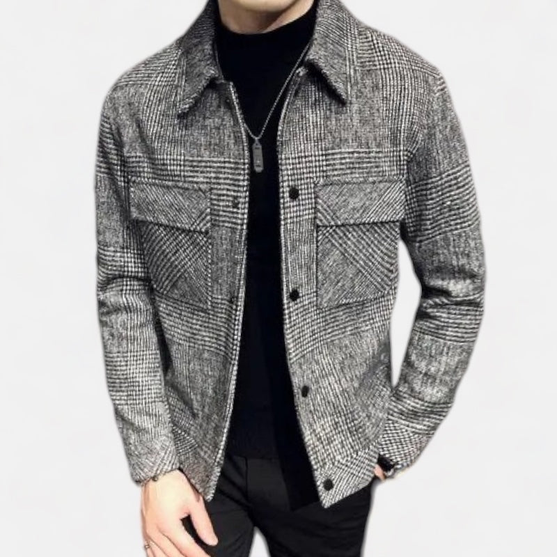 ModeGeist | Klassische Karierte Jacke für Alle Jahreszeiten