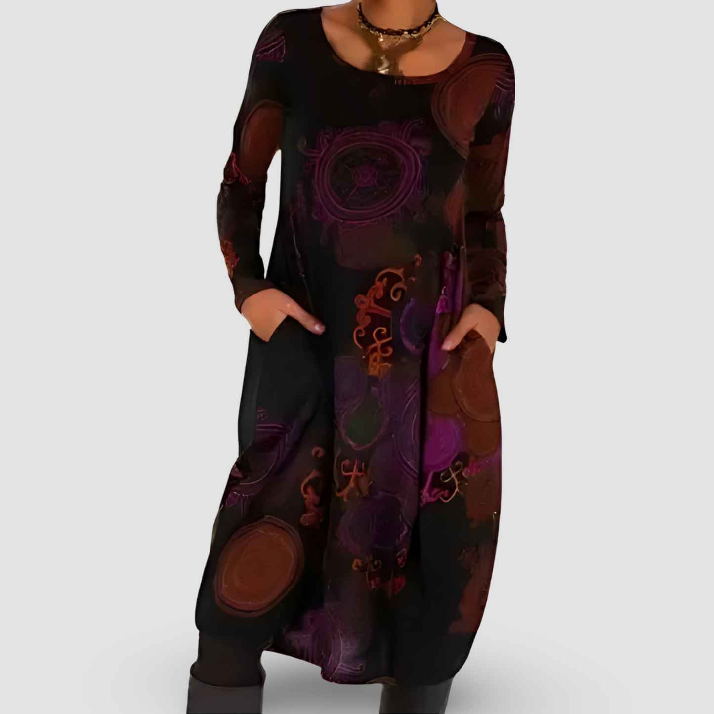 LENA –  Leichtes Kleid mit kunstvollem Muster
