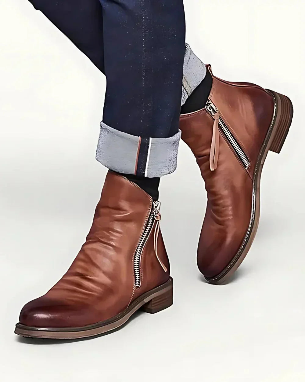 Herren-Stiefeletten Wafa: Zeitlos, mit seitlichem Reißverschluss