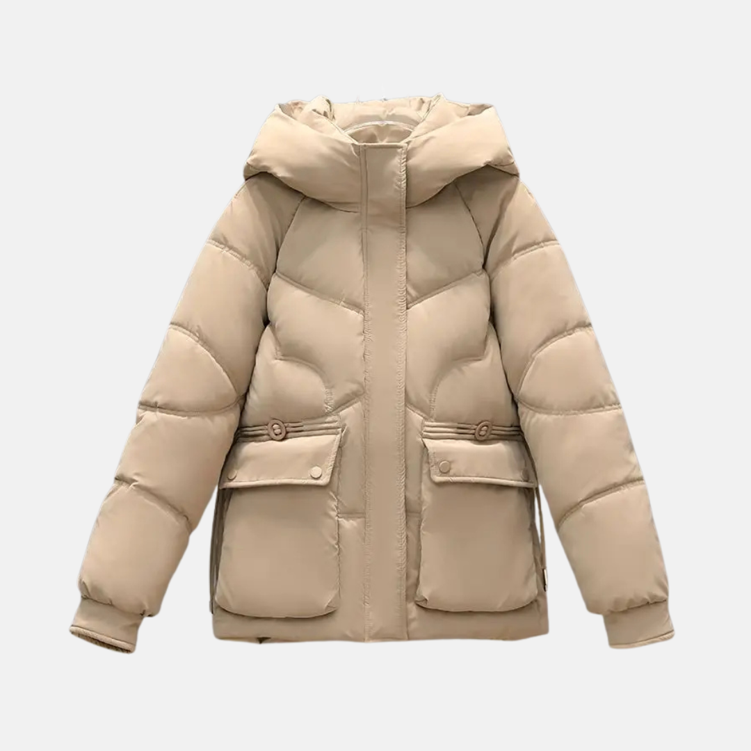 ModeGeist | Kapuzen-Puffermantel | Gequiltete Relaxed Fit Jacke