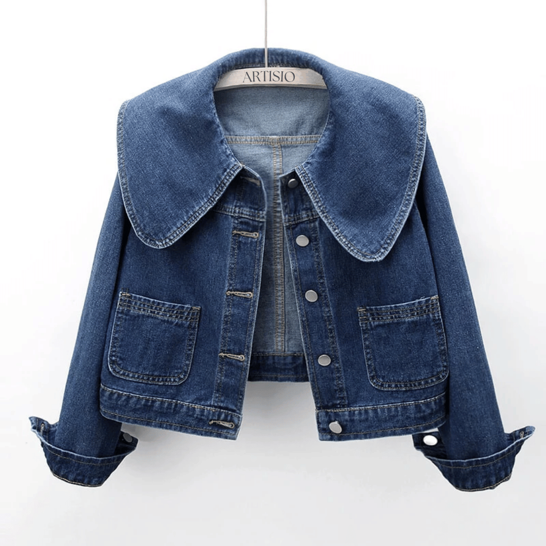 ModeGeist | Damen Denim Jacke mit Matrosenkragen