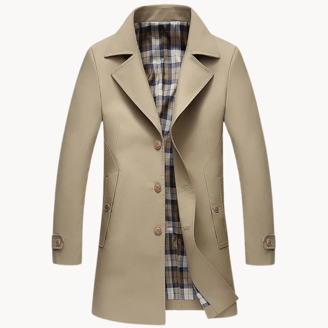 ModeGeist | Strapazierfähiger Winddichter Herren-Trenchcoat mit Design