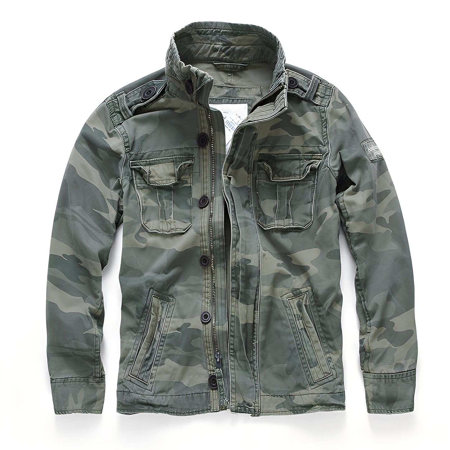 ModeGeist | Klassische Denimjacke mit Taschen für Männer