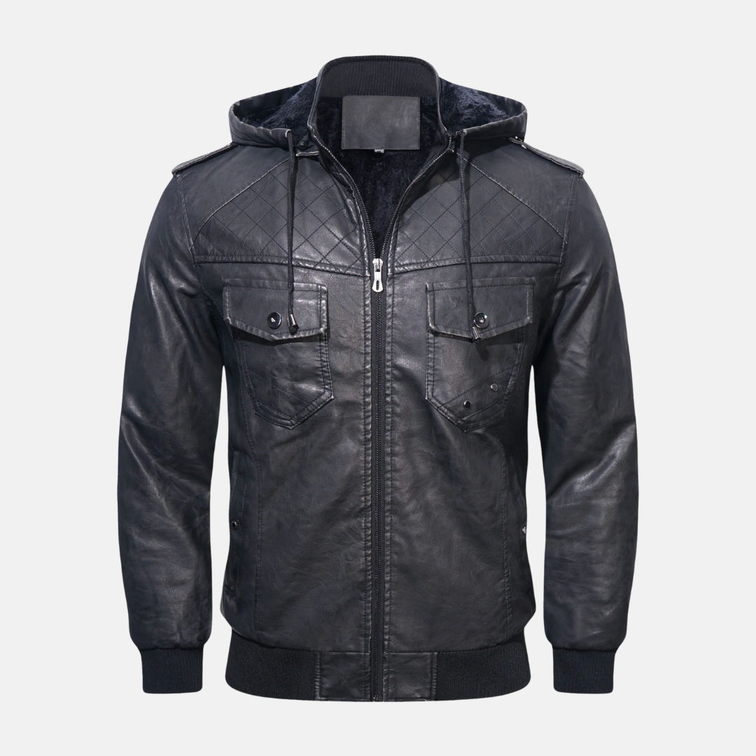 ModeGeist | Hooded Lederjacke