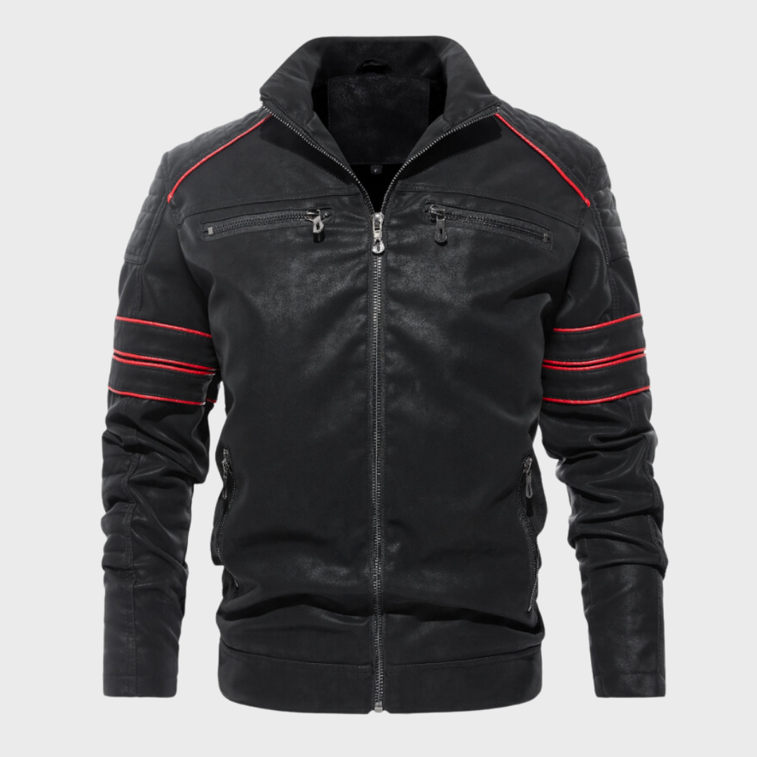 ModeGeist | Herren Dick Gepolstertes Lederjacke