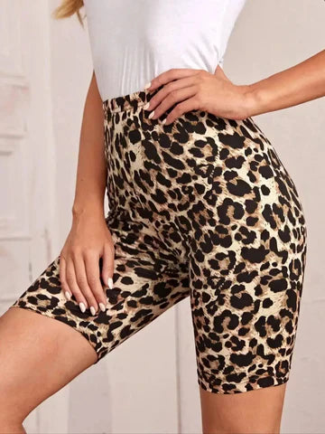 Leoparden-Fahrradshorts von Zayda