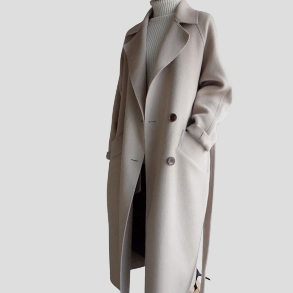 ModeGeist | Langer Wollmantel – Elegante Schicht für kalte Tage