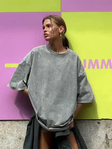 Baumwoll-T-Shirt Kirsten im Retro-Stil