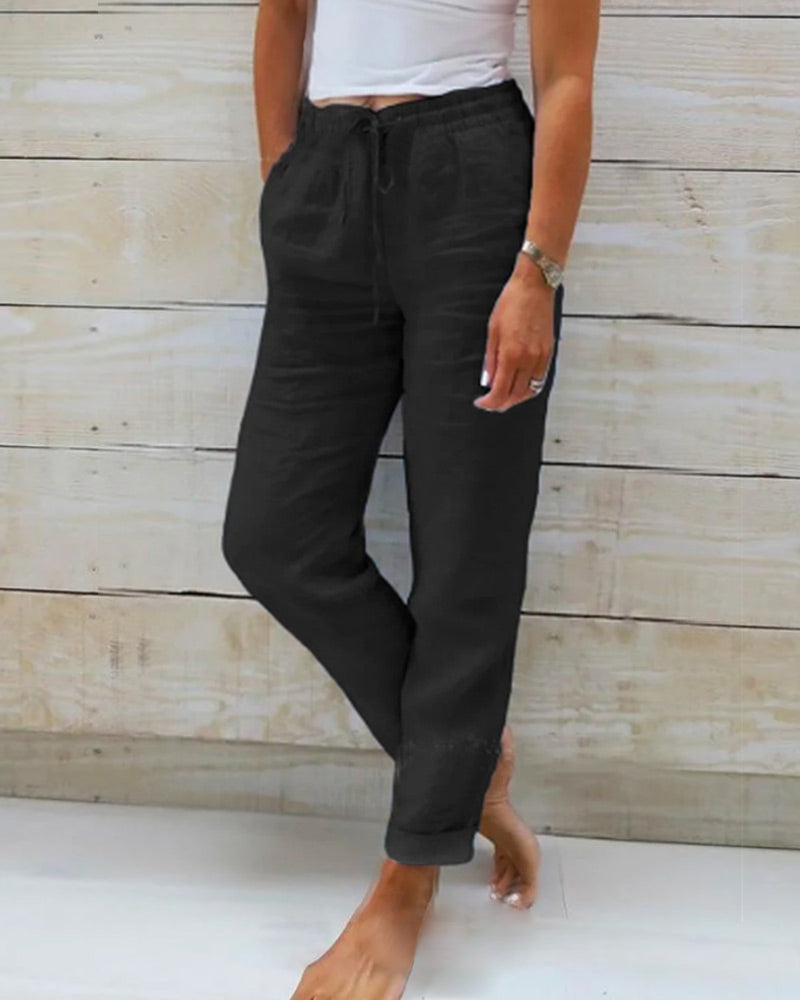 Aurelia: Wide Linen Trousers