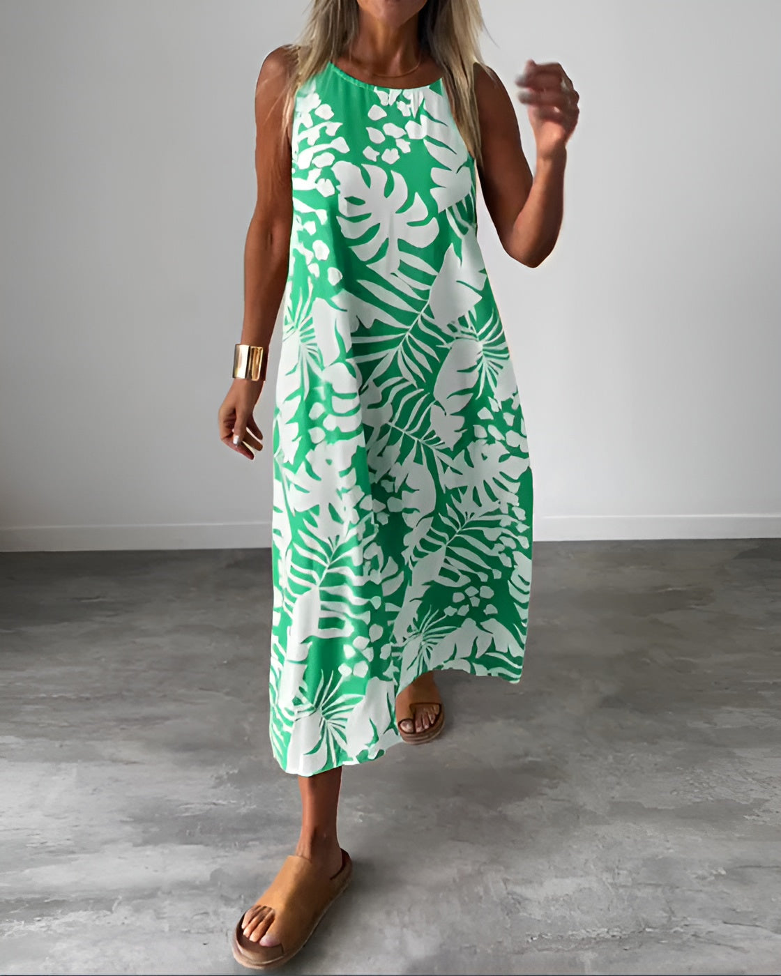 MODEGEIST Damen Abendkleid Ärmellos Fließend Drapiert Elegant