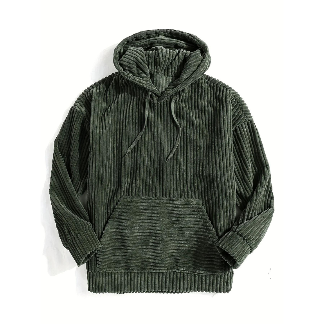 Einfarbiger Cord-Hoodie von Fudus