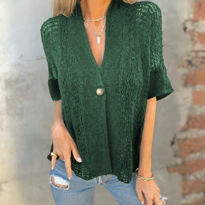 Stricktop ADELHEID mit kurzen Ärmeln