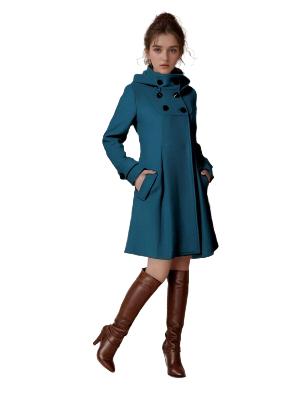 ModeGeist | Elegante Damenmantel mit Tailliertem Kragen