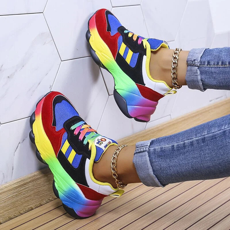 Stilvolle, bunte, orthopädische Quorielle Turnschuhe
