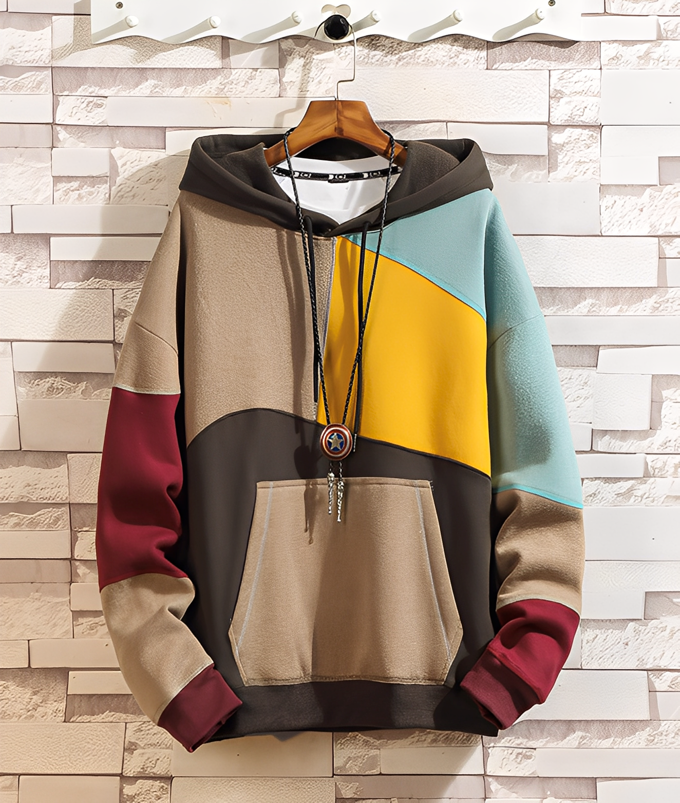 ModeGeist | Farbiger, Lockere Hoodie für Männer