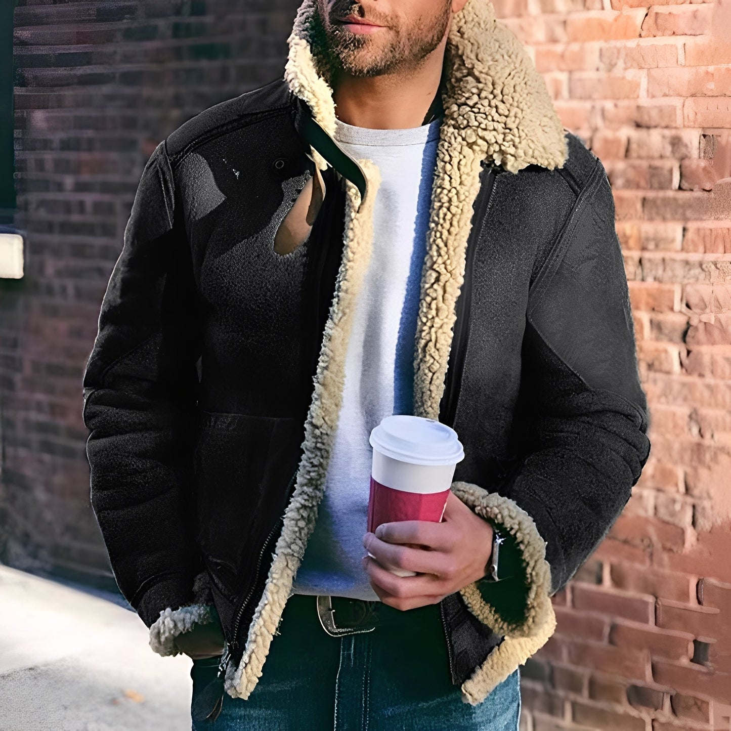 ModeGeist | Jacke mit breiter Rever für Herren