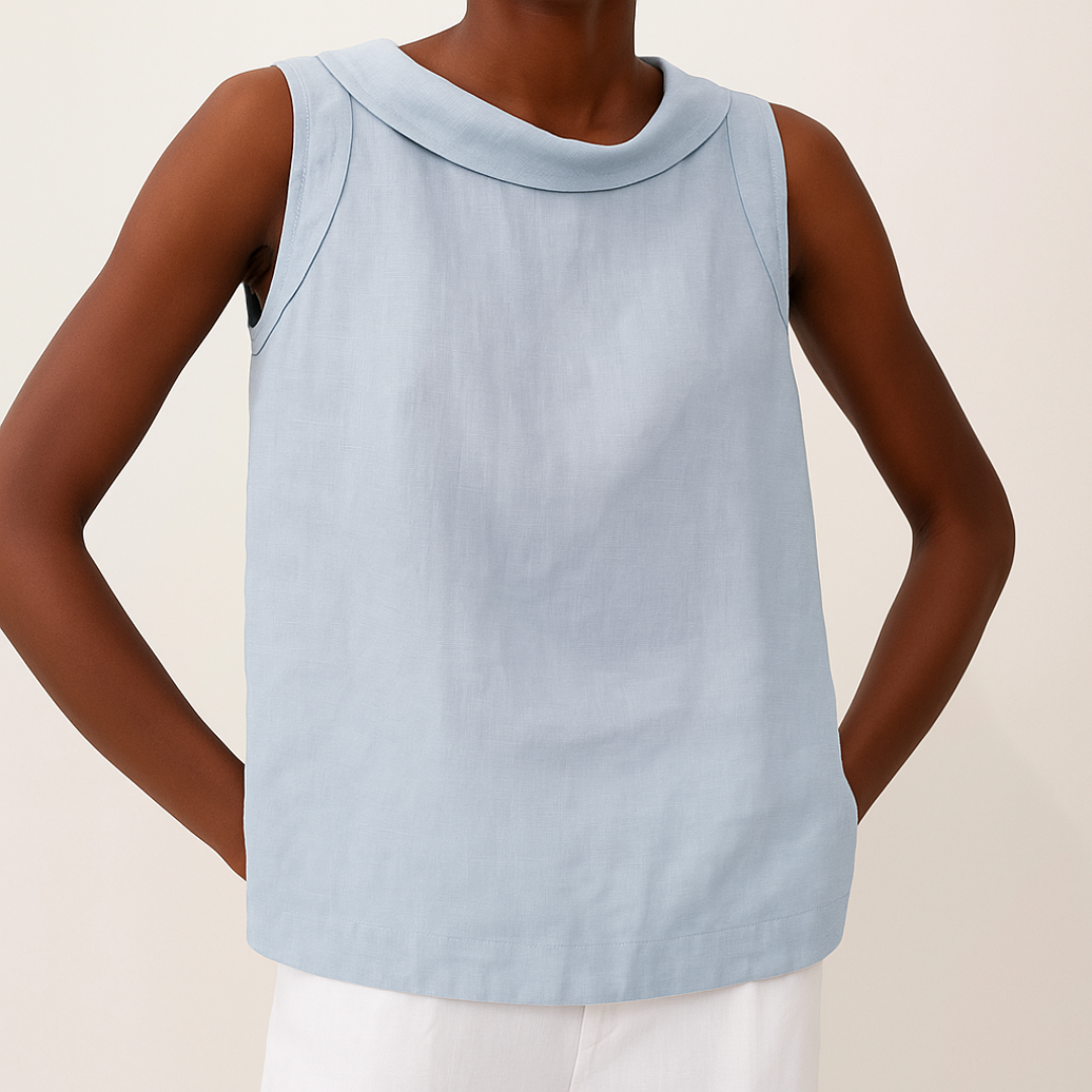 MODEGEIST Damen Ärmellose Bluse Rollkragen Atmungsaktiv Elegant