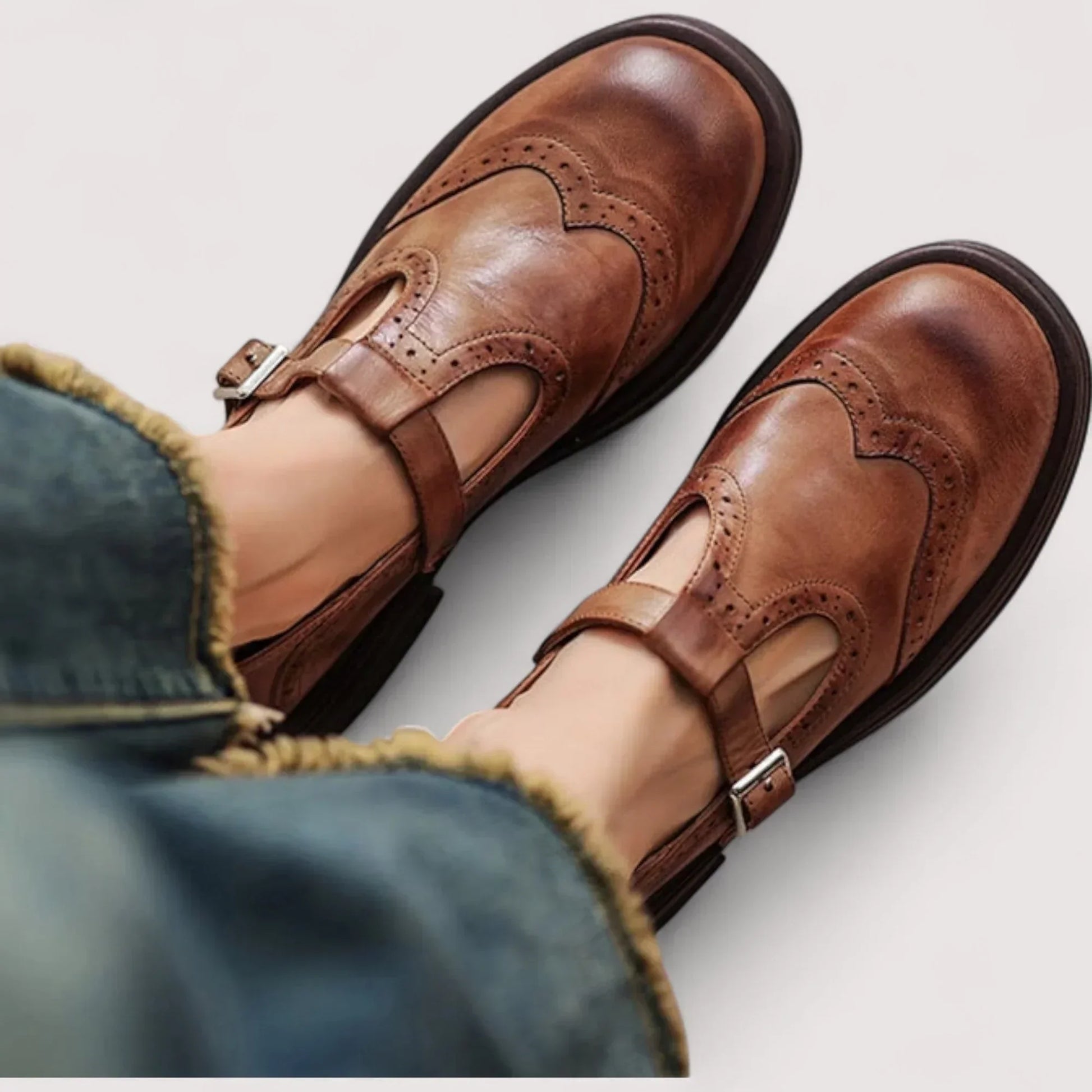 MODEGEIST Damen Mary Jane Schuhe Klassisch Komfort