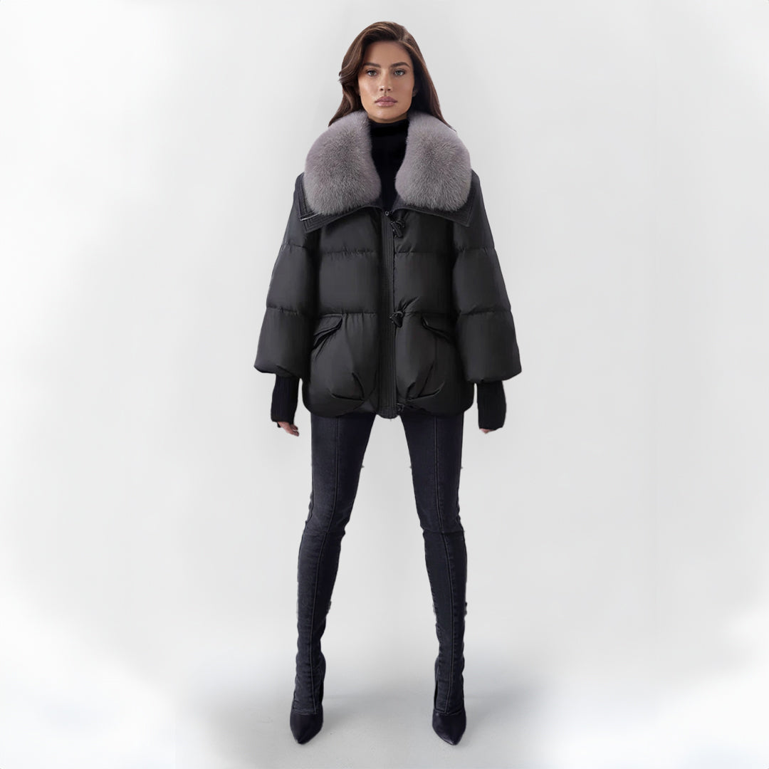 ModeGeist | Pufferjacke mit Kunstpelzkragen