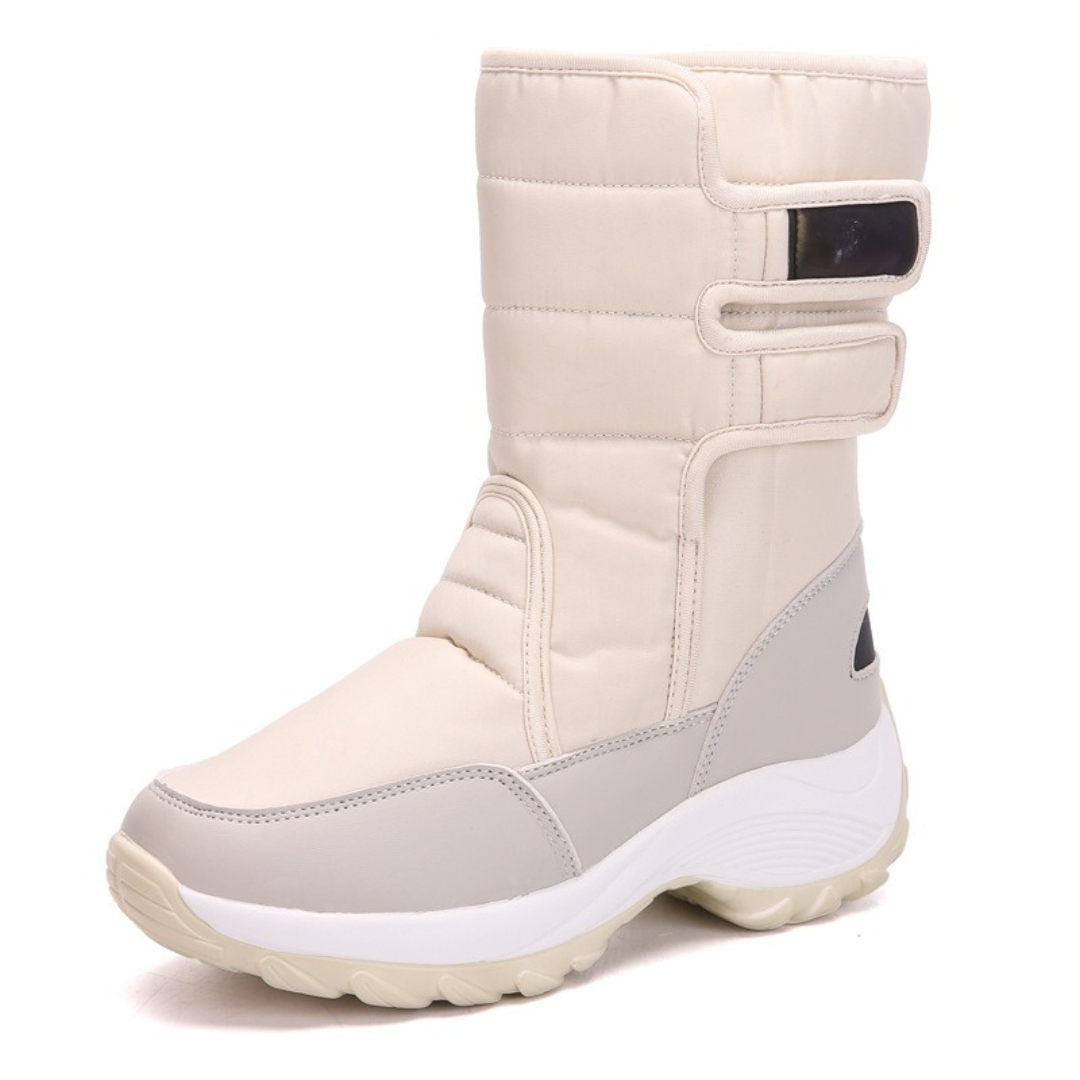 ModeGeist | Schneestiefel - Slip-On-Design - Isolierte Fleece-Innensohle