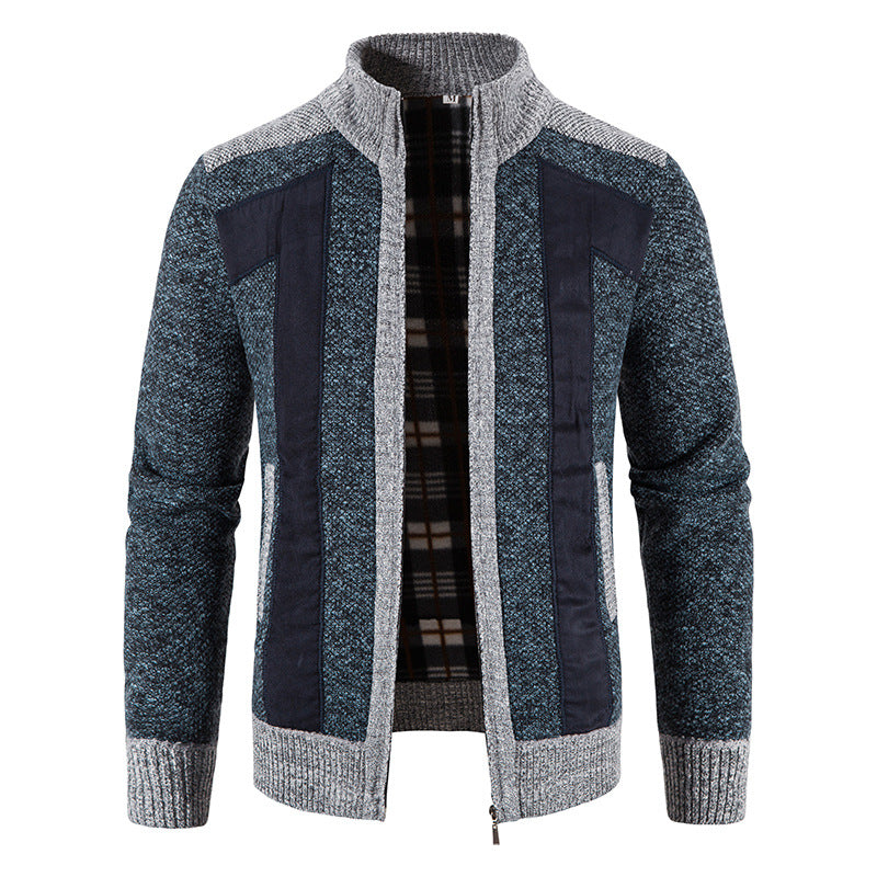 ModeGeist | Lässige Plüschjacke mit Reißverschluss für Männer