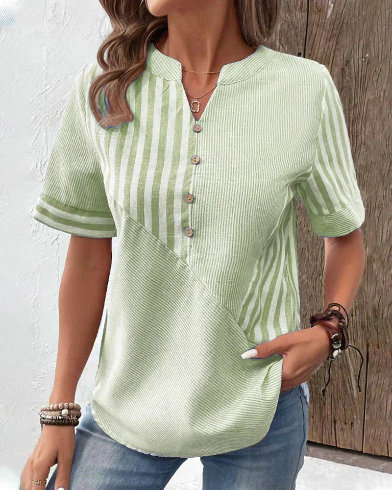 LUANA Bluse: Locker geschnittene Bluse mit Streifen